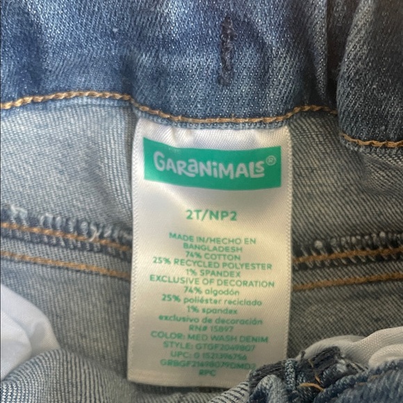 Geranimals  Denim Jeggings /Jeans Trio - Blue Mix | Size 2T - Picture 2 of 8